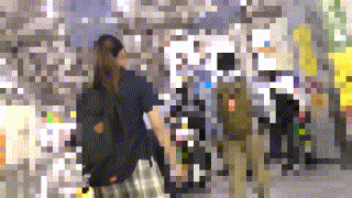 y034【紺半袖ポロシャツちゃん034】 エロGIF 1