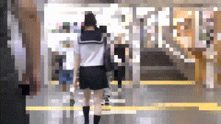 y025【半袖セーラー赤リボンちゃん025】愛名きらり エロGIF 2