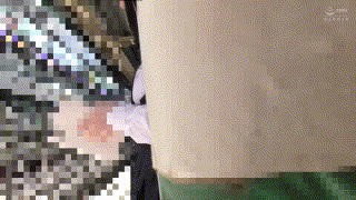 y033【ジャンパースカート紺リボンちゃん033】 エロGIF 3